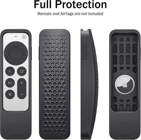 Fintie 2-in-1 Protective Case for 2021 2022 Apple TV Siri Remote and Apple AirTag - Lightweight Anti Slip Shockproof Cover for Apple TV 4K / HD Siri Remote Controller (2nd Gen / 3rd Gen), SkyBlue Glow in Saudi Arabia