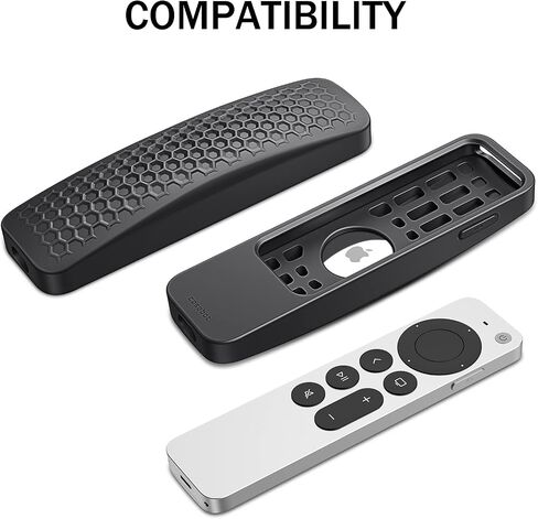 Fintie 2-in-1 Protective Case for 2021 2022 Apple TV Siri Remote and Apple AirTag - Lightweight Anti Slip Shockproof Cover for Apple TV 4K / HD Siri Remote Controller (2nd Gen / 3rd Gen), SkyBlue Glow in Saudi Arabia