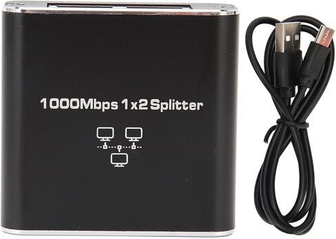 موزع شبكة إيثرنت RJ45 من ديلوي 1 إلى 2، محول شبكة مقسم كابل إيثرنت RJ45 بسرعة 1000 ميجابت في الثانية، 1 أنثى إلى 2 أنثى، موزع تمديد شبكة LAN للتلفزيونات وأجهزة التوجيه وأجهزة الكمبيوتر in Saudi Arabia