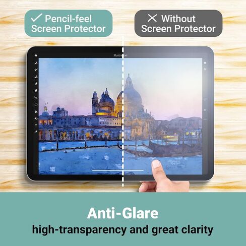 واقي شاشة بملمس قلم الرصاص من ELECOM موديل أحدث (سهل التركيب)، نوع بوند، صناعة يابانية، iPad mini 6 (8.3 بوصة، 2021) رسم/تدوين الملاحظات/مضاد للتوهج، متوافق مع Apple Pencil (TB-APB083-W) in Saudi Arabia