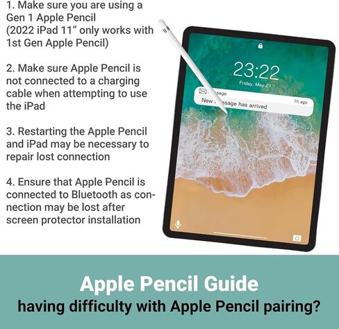 واقي شاشة بملمس قلم الرصاص من ELECOM موديل أحدث (سهل التركيب)، نوع بوند، صناعة يابانية، iPad mini 6 (8.3 بوصة، 2021) رسم/تدوين الملاحظات/مضاد للتوهج، متوافق مع Apple Pencil (TB-APB083-W) in Saudi Arabia