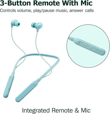 JVC Air Cushion Wireless Earbuds Headphones, Bluetooth 5.0, Water Resistant IPX4, Long Life Battery (up to 24 Hours), 3-Button Remote with mic - HAFX41WB, Black in Saudi Arabia