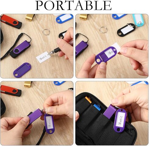 10 عبوات من محركات فلاش بسحاب مع حبل قصير وبطاقات مفاتيح وحافظة تخزين معدنية USB 2.0 محركات ابهام متعددة الحزم ذاكرة دوارة ملونة محمولة لتخزين البيانات (64GB) in Saudi Arabia
