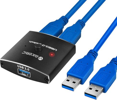 محدد مفتاح USB 3.0، مفتاح USB 2 في 1 مخرج لجهازي كمبيوتر يتشاركان جهاز USB واحد، مثل قرص فلاش الماسح الضوئي للوحة المفاتيح والطابعة والماوس، وقطعتان من كابلات USB 3.0 متضمنة in Kuwait