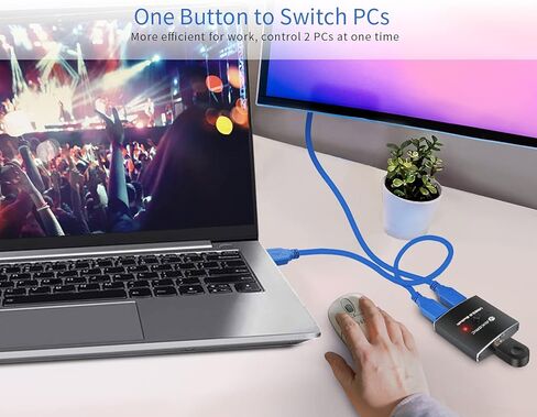 محدد مفتاح USB 3.0، مفتاح USB 2 في 1 مخرج لجهازي كمبيوتر يتشاركان جهاز USB واحد، مثل قرص فلاش الماسح الضوئي للوحة المفاتيح والطابعة والماوس، وقطعتان من كابلات USB 3.0 متضمنة in Kuwait