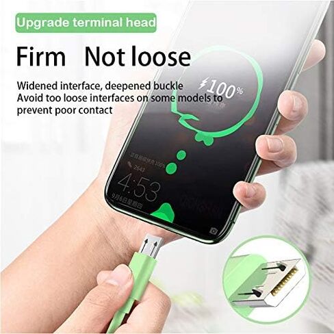 ZUPIHOW Micro USB Cable(6FT 5Pack) Android Charger TPE Cable Charger Long Android Phone Charger Cord for Samsung Galaxy S7 S6 Edge J7 S5 Note 5 4 LG G4 K40 K20 MP3 Nokia Sony Quick Data Cord in Saudi Arabia