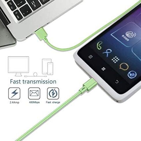 ZUPIHOW Micro USB Cable(6FT 5Pack) Android Charger TPE Cable Charger Long Android Phone Charger Cord for Samsung Galaxy S7 S6 Edge J7 S5 Note 5 4 LG G4 K40 K20 MP3 Nokia Sony Quick Data Cord in Saudi Arabia