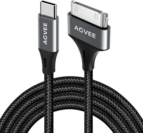 AGVEE 2 Pack 3.3ft USB-C to 30 Pin Charger Charging Cable for Old iPod iPad in Saudi Arabia