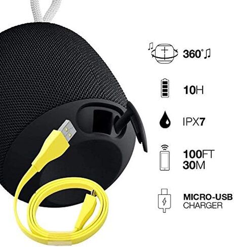مكبر صوت بلوتوث Logitech Ultimate Ears UE WONDERBOOM 2 - صندوق بوم لاسلكي مقاوم للماء مع اتصال مزدوج (عبوة غير للبيع بالتجزئة) - (مساحة عميقة) (متجدد) in Kuwait