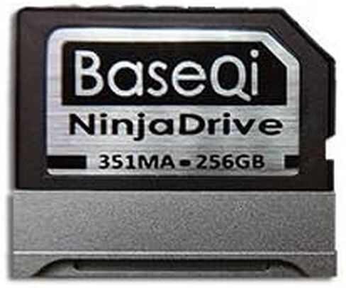 بطاقة توسيع تخزين BASEQI NinjaDrive من الألومنيوم بسعة 256 جيجابايت لجهاز Microsoft Surface Book 2 و3 15 بوصة (Microsoft Surface Book 2 & 3 15 بوصة، 256 جيجابايت) in Kuwait