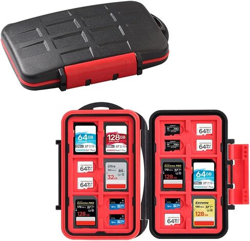 36 Slots Memory Card Case Waterproof & Anti-Shock TF SD Card Holder for 24 Micro SD SDXC SDHC TF Cards and 12 SD SDXC SDHC Cards (12 SD+24 TF) in Kuwait