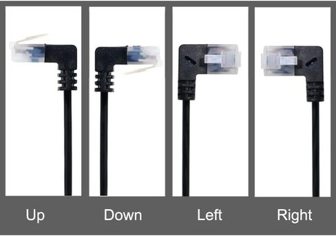 cablecc Ultra Slim Cat6 Ethernet Cable RJ45 Up Angled to Straight UTP Network Cable Patch Cord 90 Degree Cat6a LAN for Laptop Router TV Box 1M in Kuwait