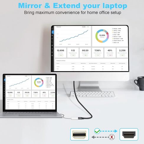 PASOW Mini DisplayPort to HDMI Adapter, Mini DP Thunderbolt to HDMI Converter 4K Compatible for MacBook Air / Pro,UHD Monitor / TV / Projector (Black) in Saudi Arabia