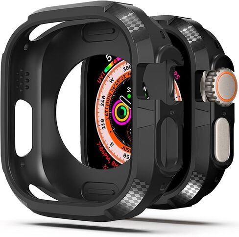 NINKI Compatible Apple Watch Ultra 2 Case/Ultra 49MM Cover,Soft TPU Slim Apple Ultra Watch Cover,Shockproof Scratch Resistant Protective Apple Ultra 2 Watch Bumper for iWatch Ultra 49MM Case Black in Kuwait