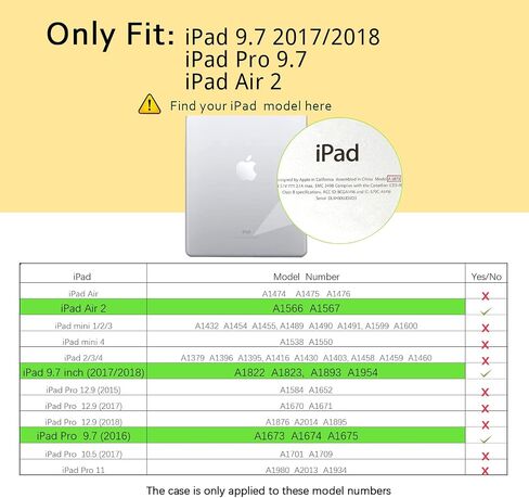 حافظة YINLAI لجهاز iPad الجيل السادس، حافظة iPad الجيل الخامس، حافظة iPad 9.7، غطاء حماية من السقوط مضاد للصدمات للنساء والفتيات مع مسند iPad 9.7 بوصة iPad Air 2nd A1893/A1954/A1822/A1823، وردي فاقع in Kuwait