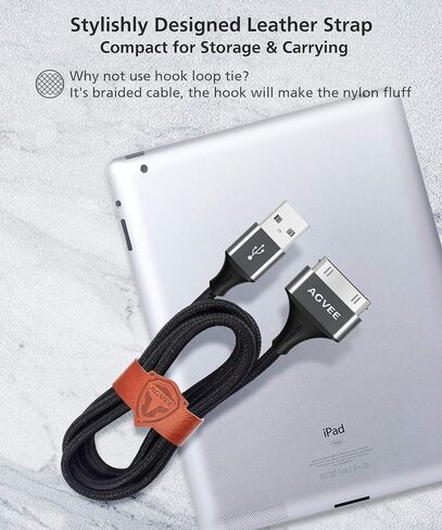 AGVEE 4ft USB-A to 30 Pin Charger Charging Cable for Old iPod iPad in Kuwait