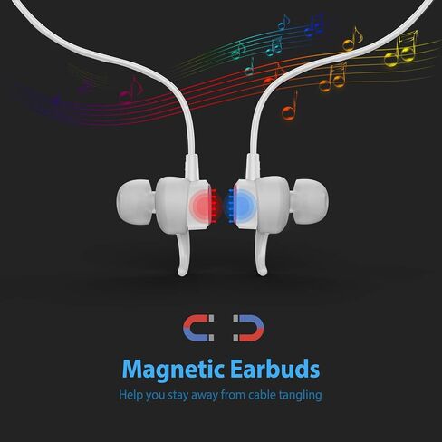 ADPROTECH Lightning Headphones Earphones Magnetic Earbuds in-Ear MFi Certified with Microphone Controller for Sports Workout Compatible with iPhone 14/13/12/11/Pro Max/Xr/Xs Max/X Rose Gold in Kuwait