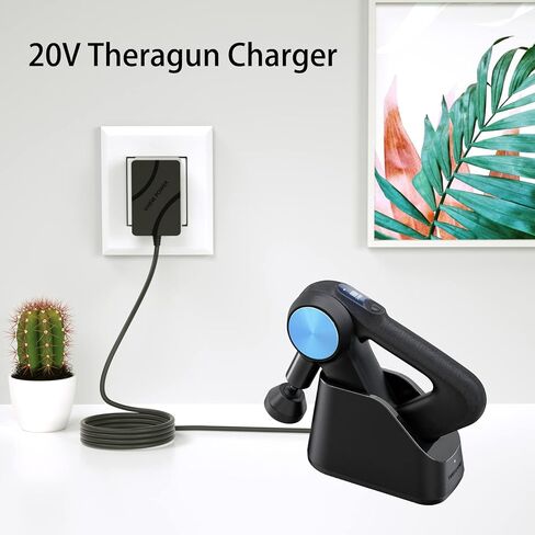 20V Massage Gun Charger for Theragun Elite, Theragun PRO G4, G3, G3PRO, G3-PRO AC Power Cord Adapter for Theragun Elite Charger Replacement Muscle Treatment Massage Gun in Saudi Arabia