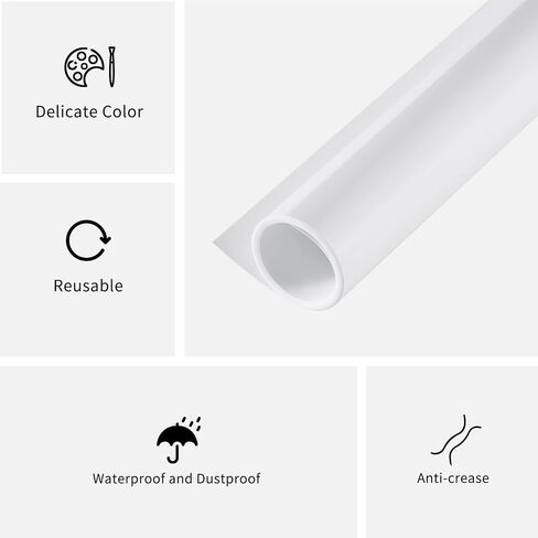 Meking 48X80 بوصة PVC خلفية غير لامعة وناعمة PVC خلفية بيضاء خلفية ورقة للمنتج فيديو التصوير الفوتوغرافي استوديو الصور in Kuwait