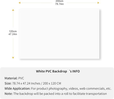Meking 48X80 بوصة PVC خلفية غير لامعة وناعمة PVC خلفية بيضاء خلفية ورقة للمنتج فيديو التصوير الفوتوغرافي استوديو الصور in Kuwait