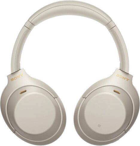 سوني سماعات رأس لاسلكية بخاصية الغاء الضوضاء WH-1000XM4 (فضي) حزمة مع موزع USB 3.0 4 منافذ ومحول دونجل بلوتوث USB للعمل من المنزل (3 عناصر) in Saudi Arabia