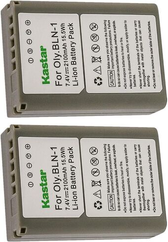 قطعة واحدة من بطارية بديلة قابلة لإعادة الشحن من Kastar لبطارية Olympus BLN-1 BLN1، شاحن BCN-1 BCN1، Olympus M-D E-M1، OM-D E-M5، OM-D E-M5 Mark II، OM-D E-M5 Mark III، كاميرات Pen E-P5، Pen-F in Kuwait