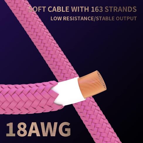 كابل تمديد مزود الطاقة OVOVO بأكمام PSU مع محول موصل PSU بزاوية يمين 90 درجة مع أمشاط (حزمة 4er - 90 درجة، 300 مم - وردي) in Kuwait