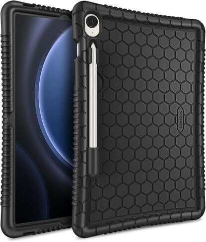 حافظة Fintie من السيليكون لهاتف Samsung Galaxy Tab S9 FE 5G 10.9 بوصة/Galaxy Tab S9 11 بوصة 2023، [حامل قلم S] سلسلة مشط العسل غطاء واقٍ خفيف الوزن ومقاوم للصدمات، أزرق in Saudi Arabia