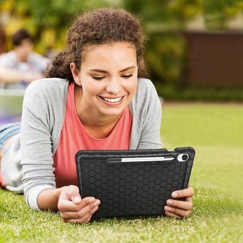 حافظة Fintie من السيليكون لهاتف Samsung Galaxy Tab S9 FE 5G 10.9 بوصة/Galaxy Tab S9 11 بوصة 2023، [حامل قلم S] سلسلة مشط العسل غطاء واقٍ خفيف الوزن ومقاوم للصدمات، أزرق in Saudi Arabia