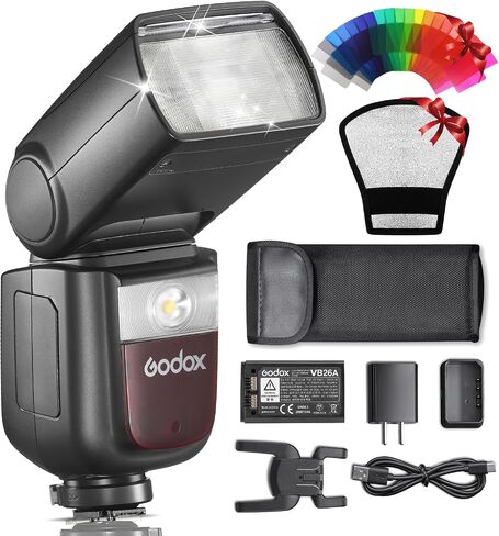 GODOX V860III-C Flash Speedlite for Canon Cameras, 7.2V/3000mAh Li-ion Battery, 2.4G Wireless HSS 1/8000s, 1.5s Recycle Time, 10 Levels LED Modeling Light (Upgraded V860II-C) in Saudi Arabia