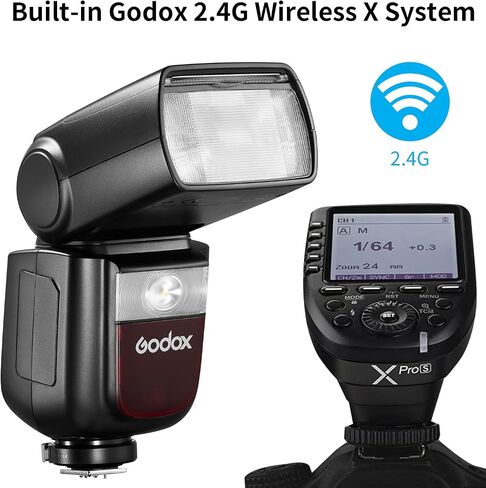 GODOX V860III-C Flash Speedlite for Canon Cameras, 7.2V/3000mAh Li-ion Battery, 2.4G Wireless HSS 1/8000s, 1.5s Recycle Time, 10 Levels LED Modeling Light (Upgraded V860II-C) in Saudi Arabia