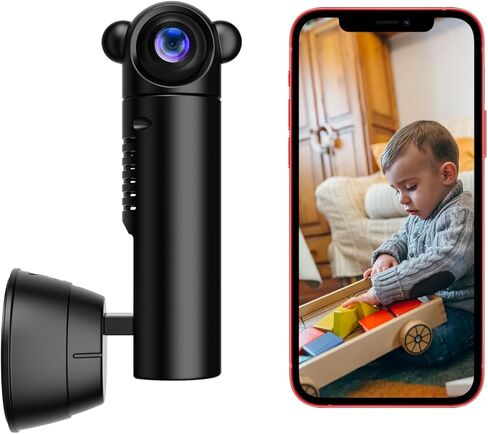 BZZCAM واي فاي كاميرا خفية كاميرا تجسس ذكية كاميرا مراقبة منزلية داخلية 1080 بكسل مراقبة الطفل كاميرا الحيوانات الأليفة 2.4 جيجا هرتز كاميرا مراقبة مع تطبيق الهاتف عرض مباشر كشف الحركة تخزين سحابي مجاني in Kuwait