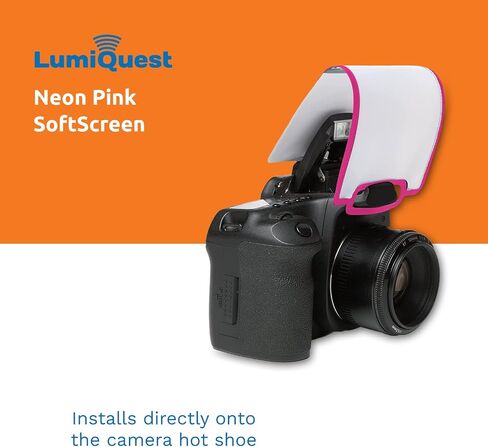 Soft Screen, Flash Diffuser & Light Softener, Universal Classic Design for Digital SLR Cameras, Neon Pink in Saudi Arabia