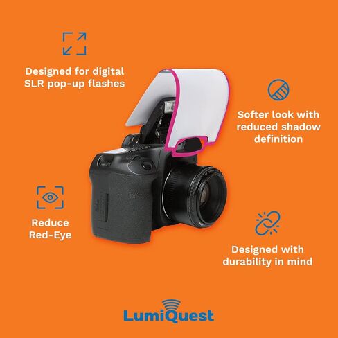 Soft Screen, Flash Diffuser & Light Softener, Universal Classic Design for Digital SLR Cameras, Neon Pink in Saudi Arabia