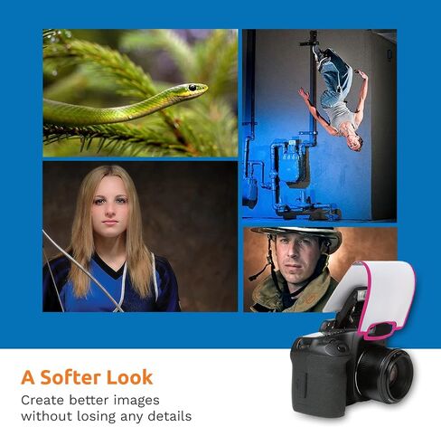 Soft Screen, Flash Diffuser & Light Softener, Universal Classic Design for Digital SLR Cameras, Neon Pink in Saudi Arabia