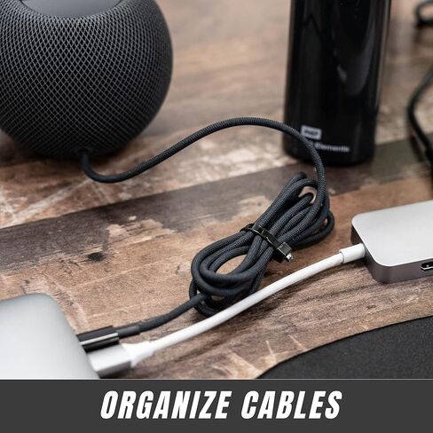 SunplusTrade أربطة بسحاب للكابل شديدة التحمل، أربطة سلكية بلاستيكية، أربطة بسحاب من النايلون ذاتية القفل للداخل والخارج (12 بوصة، أسود) in Kuwait