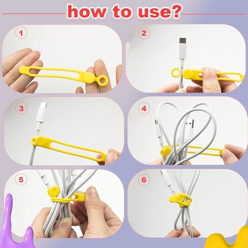 40 قطعة من أربطة منظم الحبل القابلة لإعادة الاستخدام، أشرطة السيليكون، أربطة الكابلات، أربطة الكابلات المطاطية، أشرطة كابل السيليكون، أشرطة حامل قابلة لإعادة الاستخدام، لتجميع وتثبيت سماعات الأذن، شاحن الهاتف، الماوس، الكمبيوتر in Kuwait