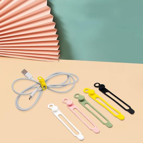 40 قطعة من أربطة منظم الحبل القابلة لإعادة الاستخدام، أشرطة السيليكون، أربطة الكابلات، أربطة الكابلات المطاطية، أشرطة كابل السيليكون، أشرطة حامل قابلة لإعادة الاستخدام، لتجميع وتثبيت سماعات الأذن، شاحن الهاتف، الماوس، الكمبيوتر in Kuwait