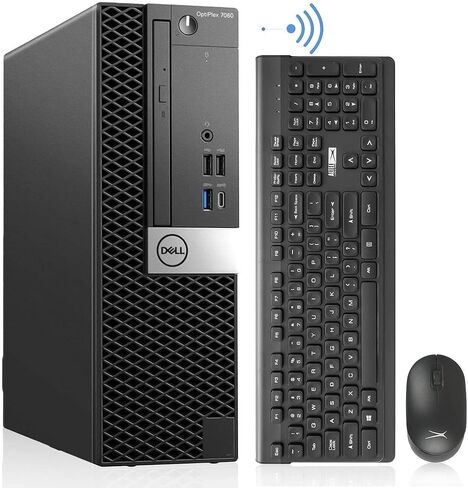 أجهزة الكمبيوتر المكتبية Dell OptiPlex 7060 Windows 11، Intel 6-Core i5-8500، ذاكرة وصول عشوائي DDR4 سعة 16 جيجابايت، محرك أقراص NVMe M.2 SSD سعة 512 جيجابايت، شبكة Wi-Fi مدمجة 6e AX210، بلوتوث 5.2، كمبيوتر صغير الحجم، ماوس لوحة مفاتيح لاسلكية Altec (تم ت in Kuwait
