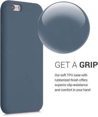 kwmobile Case Compatible with Apple iPhone 6 / 6S Case - TPU Silicone Phone Cover with Soft Finish - Ocean Blue in Saudi Arabia