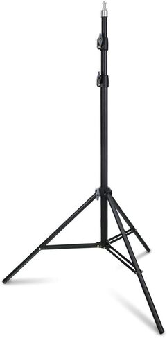 حامل ضوء من سبائك الألومنيوم من Beeiee، حامل ثلاثي القوائم للتصوير الفوتوغرافي مبطن زنبركي قابل للتعديل بطول 2 متر لمضات ضوء فلاش استوديو الصور، ضوء حلقة in Kuwait