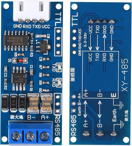 Atnsinc 2Pack TTL to RS485 Adapter Module, 485 to TTL 3.3V/5.0V Signals Serial Port Power Supply Converter with Indicator Lights in Saudi Arabia