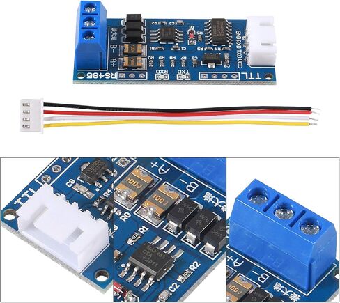 Atnsinc 2Pack TTL to RS485 Adapter Module, 485 to TTL 3.3V/5.0V Signals Serial Port Power Supply Converter with Indicator Lights in Saudi Arabia