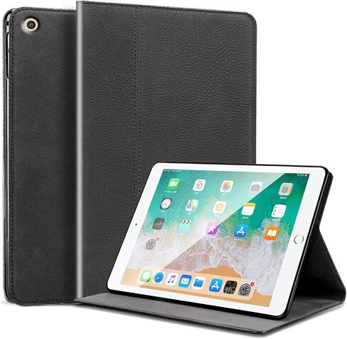 حافظة جلدية Gexmil لجهاز Ipad 10.2 2021/2020، غطاء فوليو من جلد البقر لجهاز iPad 9th/8th/7th Gen حافظة جلدية أصلية جديدة، تنطبق أيضًا على حافظة iPad 10.2 2019 (نمط بني) in Kuwait