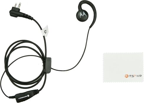 ITSPWR Bundle: Containing - Motorola HKLN4604 Adjustable Swivel Earpiece with Microphone and PTT Switch, Slim Connector Cleaning Cloth in Kuwait