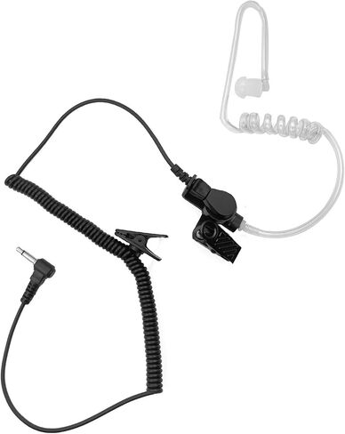 HWAYO 3.5mm 1 pin Listen Only Surveillance Covert Acoustic Air Tube Earpiece Police Radio Headset + Medium Replacement Earmolds for Motorola Radio Speaker Mics(1 Pack) in Kuwait