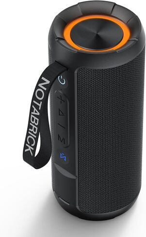 NOTABRICK Bluetooth Speakers, 40W DSP Speaker Bluetooth Wireless with Light, IPX7 Waterproof Speaker, Deep Bass, Power Bank, TF/AUX/USB, for Outdoor Home Showe in Kuwait