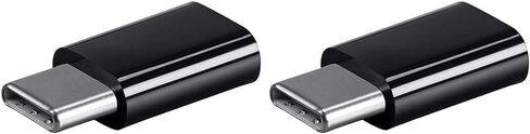 Monoprice USB-C to Micro B Adapter - Black, Male to Female With Gold Plated Contacts, White (118628) in Kuwait
