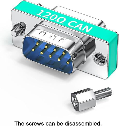 JUXINICE 5Pack CAN DB9 محول مدمج بمقاومة 120 أوم، مقاومة طرفية CAN، موصل D-SUB 9 PIN ذكر إلى أنثى، دقة عالية تصل إلى 1% in Kuwait