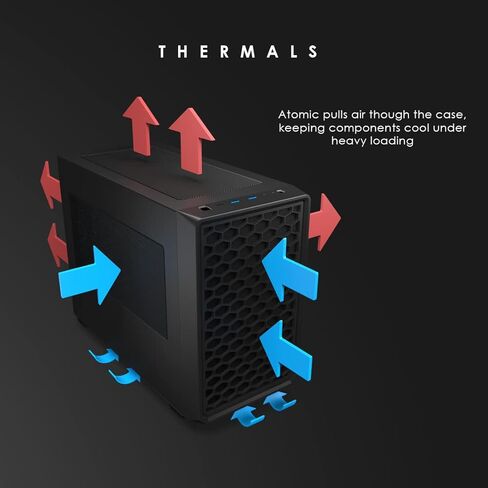 حافظة anidees AI Atomic Mini ITX صغيرة الحجم (SFF)، وحدة معالجة رسومات GPU ثلاثية الفتحات وفتحتين عموديتين، مع لوحات شبكية، تدعم 240 مشعاعًا، AI-at-ITX (حافظة الكمبيوتر الشخصي فقط) in Kuwait